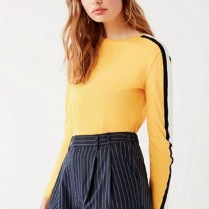UO Tipped Sleeve Striped Sweatshirt S/M